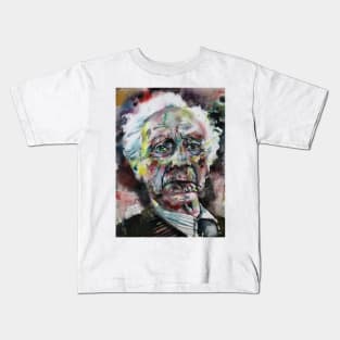 BERTRAND RUSSELL - watercolor portrait .3 Kids T-Shirt